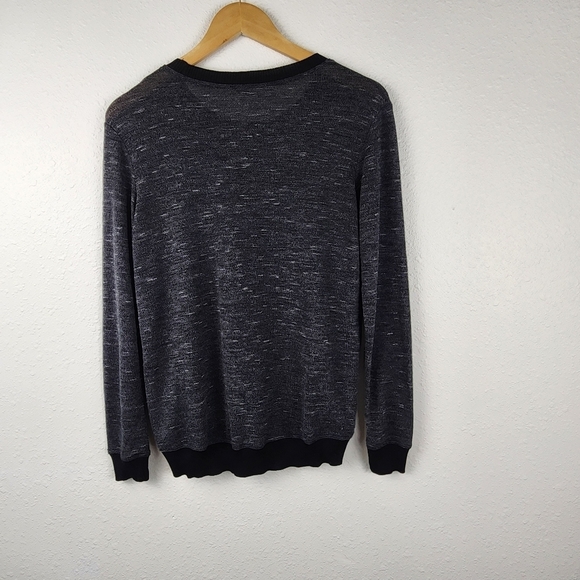 Wilfred Aritzia Berri Heathered Charcoal Black Long Sleeve Pullover Sweater XS - Picture 3 of 6